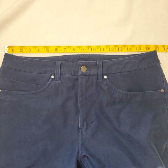 Lululemon Mens 32X27 True Navy ABC Crop Pant Relaxed Utilitech Stretch Casual - Picture 4 of 14